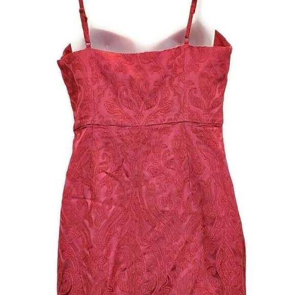 Free People Pink Satin Jacquard Slip Dress 6 Small‎ - Picture 3 of 8